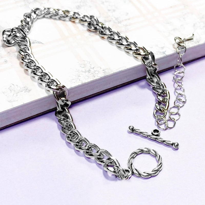 Heather's CF Silver Clasp Toggle Swirl Clasps Toggle Findings for Necklace Making kit 100 Set - Image 5